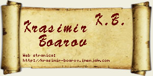 Krasimir Boarov vizit kartica